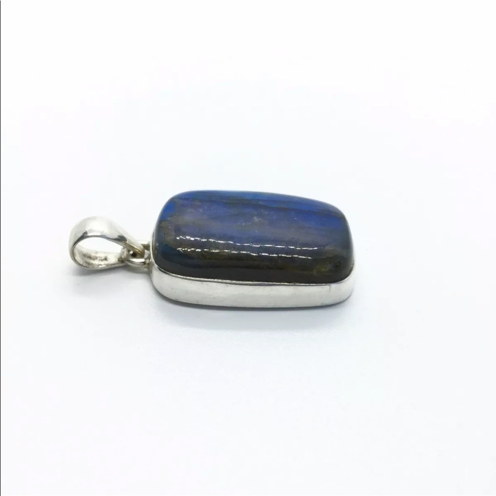 Natural Glowing Rectangular Labradorite Sterling … - image 7